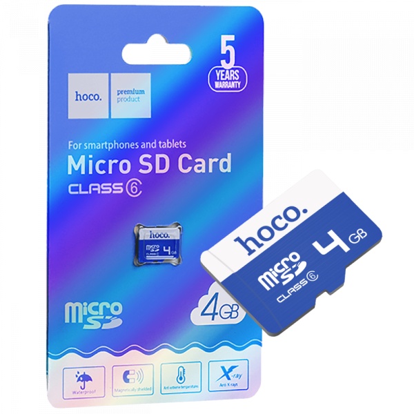 Card memorie microSD 4GB, Clasa 10 U1, Hoco