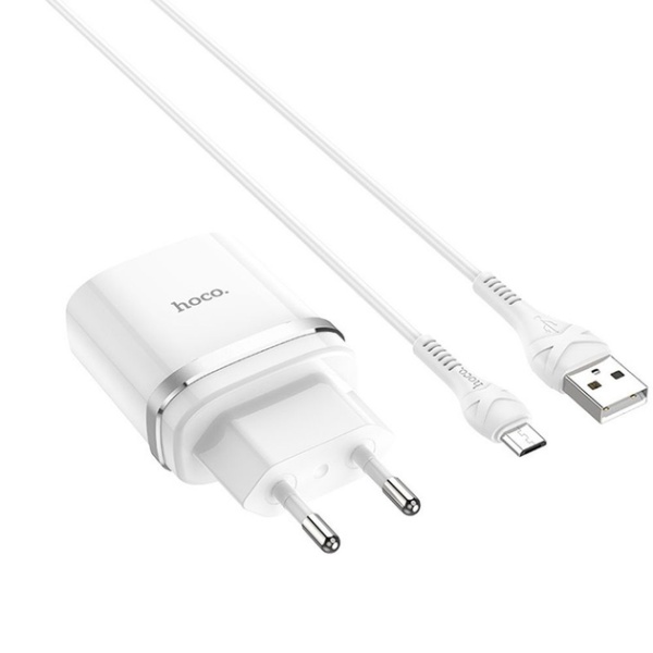 Incarcator Retea + Cablu MicroUSB, Hoco C12Q, 18W, 1xUSB-A, QC 3.0, alb