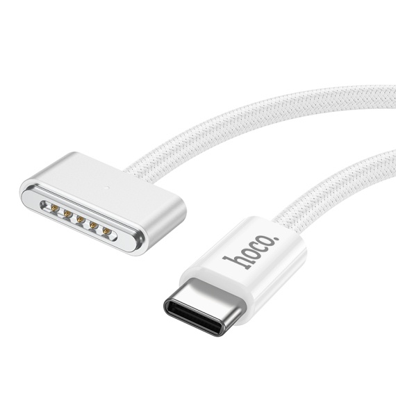 Cablu USB-C la Mag3, Incarcare Magnetic Hoco X103, 140W, 2M, alb