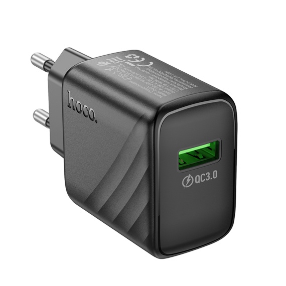 Incarcator Retea Hoco CS21A, 18W, 1xUSB-A, QC 3.0, FCP/AFC, negru