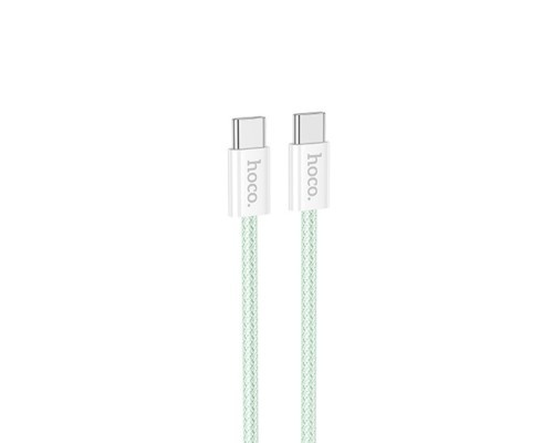 Cablu Type-C la Type-C, Hoco X104, PD60W, QC3.0, Braided, 1m, verde