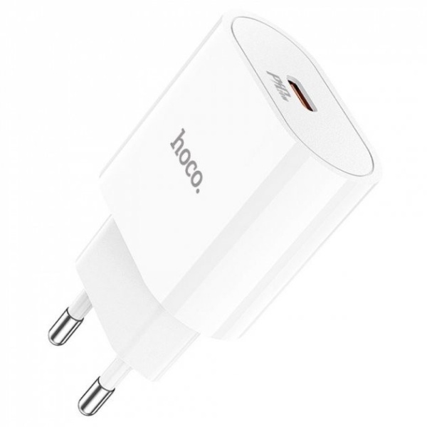Incarcator Retea Hoco C94A, PD20W, 1xUSB-C, PPS, alb