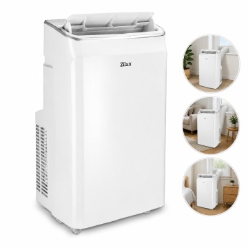 Aer conditionat mobil Zilan ZLN1054, 12000 BTU, 3 in 1 racire dezumidificare ventilatie, WiFi, telecomanda, alb - Img 8