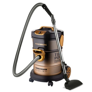 Aspirator Turbo Power 2000-2400W, Hausberg HB-2835, Filtru HEPA, raza 7M, Container 4.5L, Aspirare uscata, Negru/Rosu - Img 1