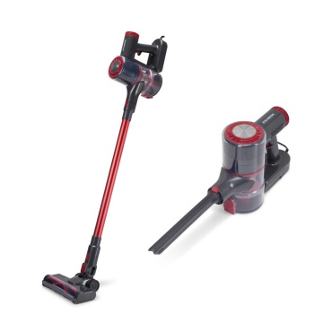 Aspirator vertical 2 in 1 Hausberg HB-2033GR, 900W, Turbo brush, 2 viteze, fara sac, filtru HEPA, 0.7L, gri/rosu - Img 3