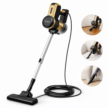 Aspirator Vertical 3 in 1 LX-7030 Putere 1500W Aspirare >16 KPA, Cablu 4m, Negru Auriu