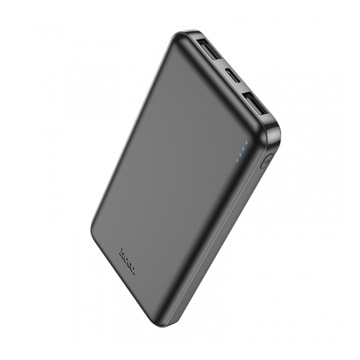 Baterie externa 10.000mAh, Hoco J100, 2xUSB-A, incarcare rapida, negru - Img 1