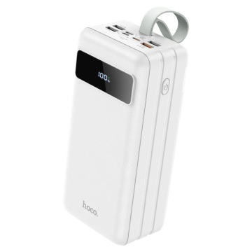 Baterie externa Hoco J86B, 60000mAh, 22.5W, USB-C PD, 4xUSB-A QC 3.0, LED, alb - Img 1