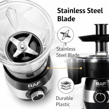 Blender Multifunctional 6 in 1 Raf R2869, 450W cu Tocator, Storcator si Rasnita, Negru-Gri - Img 3