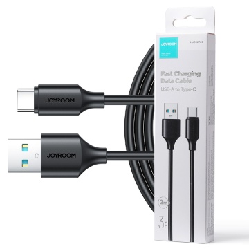 Cablu Joyroom USB-A la USB-C, 2m, incarcare rapida, transfer date, negru S-A9 - Img 1