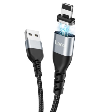 Cablu USB-A la Lightning, Hoco U96, 18W, 2.4A, 1m, negru - Img 1