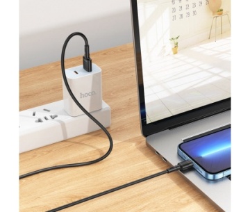 Cablu USB-A la Lightning, Hoco X83, 18W, 2.4A, 1m, negru - Img 4