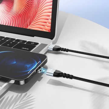 Cablu USB-A la USB-C, Hoco U96, 18W, 2.4A, 1m, negru - Img 5