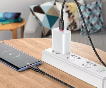 Cablu USB-C, Date si Incarcare Hoco X59, PD60W, QC3.0, 2m, albastru - Img 3