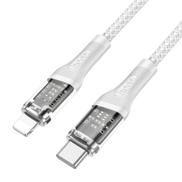 Cablu USB-C la Lightning, Hoco U111, PD20W, QC3.0, 1m, gri - Img 1