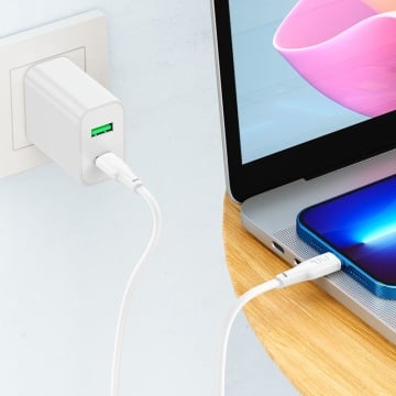 Cablu USB-C la Lightning, Hoco X93, PD20W, QC3.0, 1m, alb - Img 5