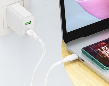 Cablu USB-C la USB-C, Hoco X93, PD60W, QC3.0, 2m, alb - Img 4