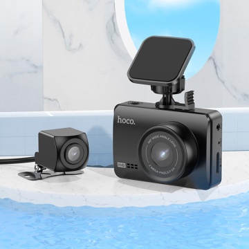 Camera Video pentru masina Hoco DV6, HD 1080MPX, cu Display de 3 inchi, fata si camera spate, gri - Img 4