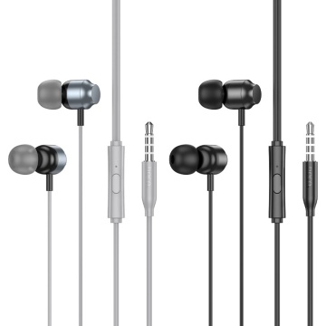 Casti cu Fir Hoco M122, In Ear, 3.5mm, 1.2m, Mic & Volume Key, HiFi, gri - Img 4