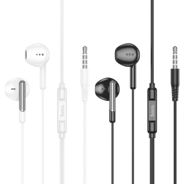 Casti cu Fir Hoco M123, In Ear, 3.5mm, 1.2m, Mic & Volume Key, HiFi, alb - Img 4