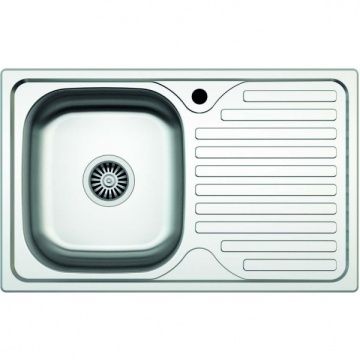 Chiuveta inox 304 cuva stanga Z-INOX, 44x77cm, picurator, anticalcar, preaplin, ZLN9188ST, argintiu