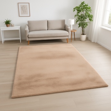Covor Livario Pufos Blana Softdream Camel