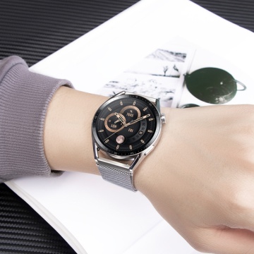 Curea metalica, pentru SmartWatch Universala, Hoco WH02, conectori 20 mm, Magnet, Stainless, Milanese - argintiu - Img 3