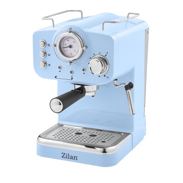 Espressor manual Zilan ZLN2861 – 1100W, 15 bar, 1.25L, design retro, albastru