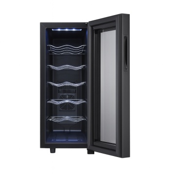 Frigider pentru vinuri Zilan ZLN4682, 33L, 50W, iluminare interioara, negru