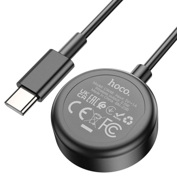 Incarcator Wireless Hoco CW48, Galaxy Watch, 2.5W, 5V, Qi Charging, negru - Img 3
