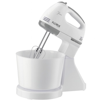 Mixer cu bol FLORIA ZLN7577 – 150W, 7 viteze, Bol plastic 2L, alb
