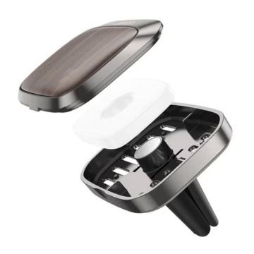 Odorizant auto Hoco ZP8, dispenser aromaterapie, pentru grila ventilatie, metal gray - Img 4