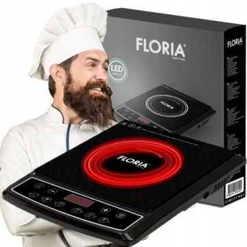 Plita cu inductie Floria ZLN8092, 1500W, 8 trepte de putere, 6 functii de gatire, timer 4 ore, oprire automata, afisaj digital - Img 4