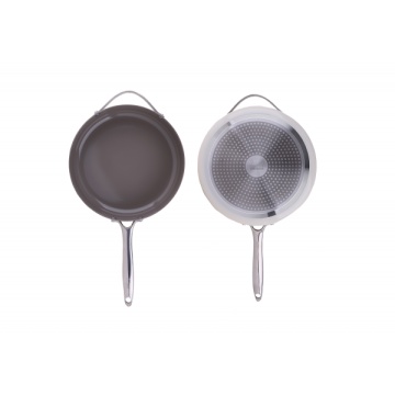 Tigaie inalta cu capac Zilan ZLN0880, 5 straturi, inox si ceramica, compatibila inductie, 28 cm, maner nituite - Img 4