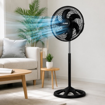 Ventilator cu picior Floria ZLN1092, 55W, 3 trepte viteza, oscilatie, negru - Img 2