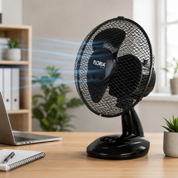 Ventilator de birou Floria ZLN1211 - 26cm, 25W, 2 viteze, oscilatie 90°, motor silentios - Img 2