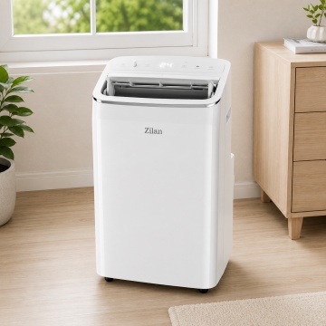 Aer conditionat mobil Zilan ZLN1054, 12000 BTU, 3 in 1 racire dezumidificare ventilatie, WiFi, telecomanda, alb - Img 5