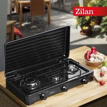 Aragaz 3 ochiuri Zilan ZLN-0032, negru, doar GPL butelie, compact, protectie - Img 5