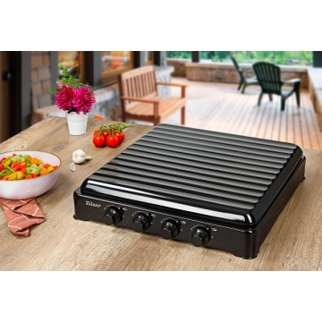 Aragaz 4 ochiuri Zilan ZLN-7079, negru, doar GPL butelie, compact, protectie emailat - Img 6