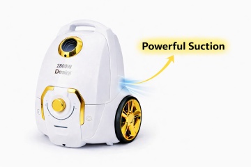 Aspirator cu Sac Dessini Putere Mare 2800W Capacitate 2.5L Filtru HEPA 6 Niveluri Alb - Img 4