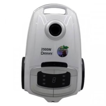Aspirator Dessini Italy 2500W, puternic, super silentios, filtru HEPA, LED Display, raza 7m, 6 nivele filtrare aer, gri - Img 3