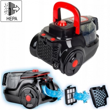 Aspirator fara sac Zilan ZLN3512, 750W, filtrare ciclonica, filtru HEPA, 2L, negru/rosu - Img 3