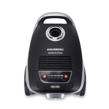 Aspirator profesional Hausberg HB-2875NG, 2400W, sac 4L, filtru HEPA 5 nivele, display LED, furtun rezistent, negru/argintiu - Img 1