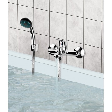 Baterie cada Z-INOX, monocomanda, para dus + furtun 1.5m, finisaj cromat, ZLN8177, argintiu - Img 7
