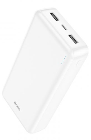 Baterie externa 20.000mAh, Hoco J100A, 2xUSB-A, incarcare rapida, alb - Img 2