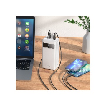 Baterie externa Hoco J86B, 60000mAh, 22.5W, USB-C PD, 4xUSB-A QC 3.0, LED, negru - Img 6