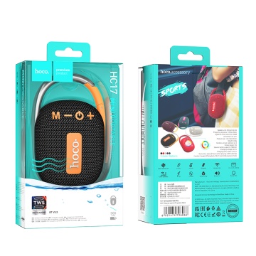 Boxa portabila 5W, Hoco HC17, Bluetooth 5.3, microfon wireless, TF card, USB, negru - Img 6