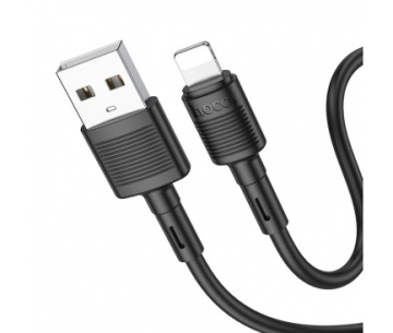 Cablu USB-A la Lightning, Hoco X83, 18W, 2.4A, 1m, negru - Img 2