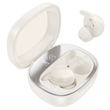Casti Wireless Hoco EW65, Ear Buds, BT 5.3, 180h StandBy, Noise Cancelling, pentru concentrare/somn, 500mAh, alb