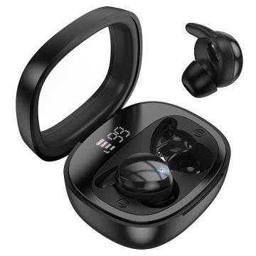 Casti Wireless Hoco EW65, Ear Buds, BT 5.3, 180h StandBy, Noise Cancelling, pentru concentrare/somn, 500mAh, negru